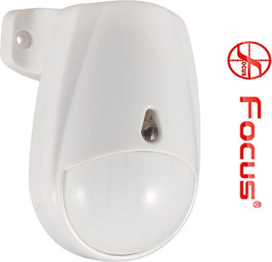 Focus Motion Sensor PET Battery with Range 12m Wireless Indoor Range in White Color MC-335RDMT