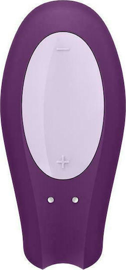 Satisfyer Double Joy Mini Δονητής για Ζευγάρια με Απομακρυσμένο Έλεγχο 9cm Μωβ