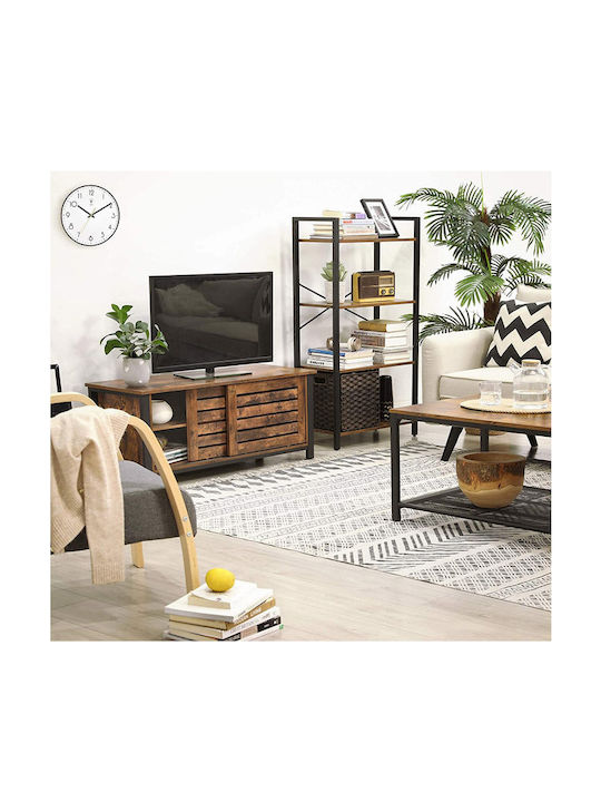 TV Stand from Metal and Walnut Wood 110x40x45cm