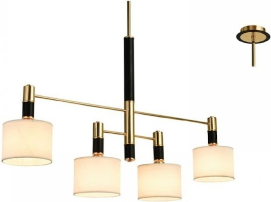 Aca Mizar Pendant Light Black Rail for 4 Bulbs E14, E.14 100x100x83cm