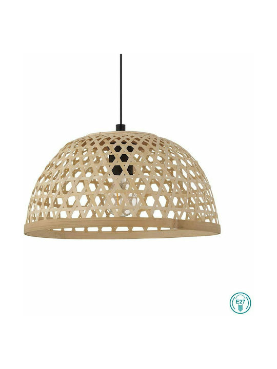 Eglo Claverdon Pendant Light Single-Light for Socket E27 Beige