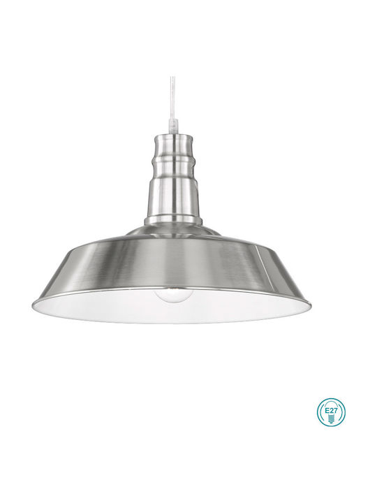 Trio Lighting Will Lustră O singură lumină Bell pentru Soclu E27 Argint