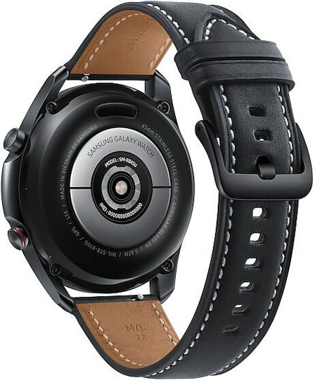 Galaxy Watch3 LTE Edelstahl 45mm Wasserdicht mit eSIM und Pulsmesser (Mystic Black)