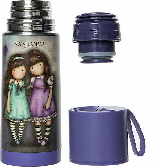 Graffiti Kinderflasche Thermos Gorjuss Kunststoff Lila 350ml