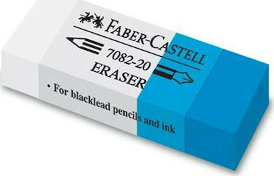 Faber-Castell Eraser for Pencil and Pen 7082-20 White/Blue 1pcs