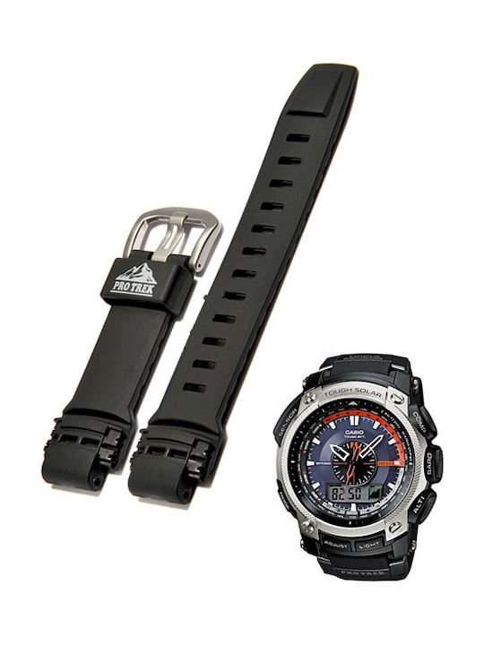 Casio Protrek Καουτσούκ Λουράκι Μαύρο 18mm
