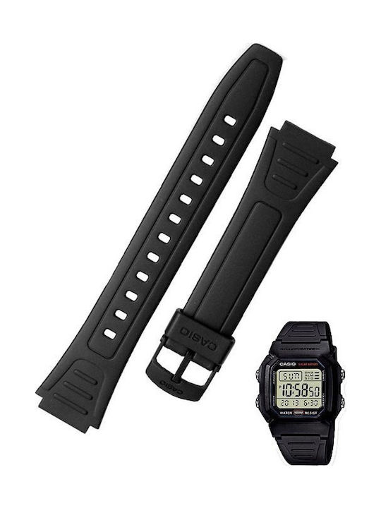Casio W-800 Rubber Strap Black 18mm Casio W-800 Rubber Strap Black 18mm
