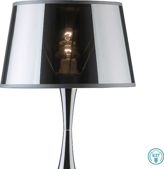 Ideal Lux Metall Tischlampe für Fassung E27 mit Schwarz Schirm und Basis