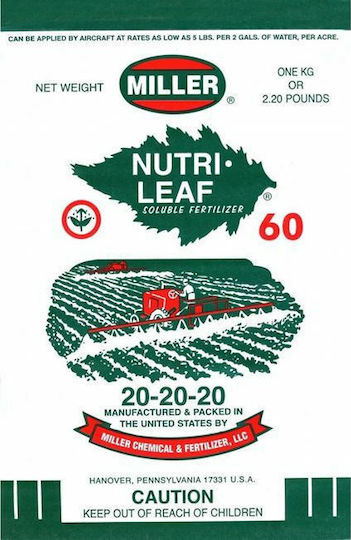 Miller Chemical Nutrileaf Crystal Fertilizer Nitrogen, Phosphorus, Potassium (9-15-27) for Flowering Plants, Fruitful 1kg