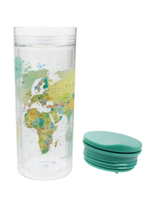 Chic Mic World Cană Plastic cu Capac Transparentă 550ml 1buc