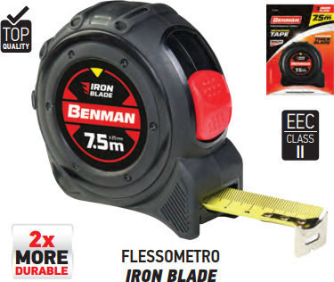 Benman Tape Measure with Auto-Rewind 25mm x 7.5m