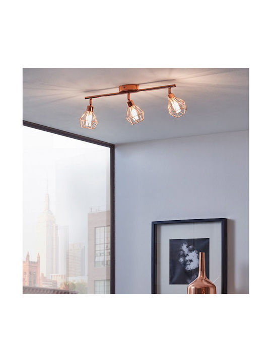 Eglo Zapata Triple Spot with Socket G9 in Copper Color