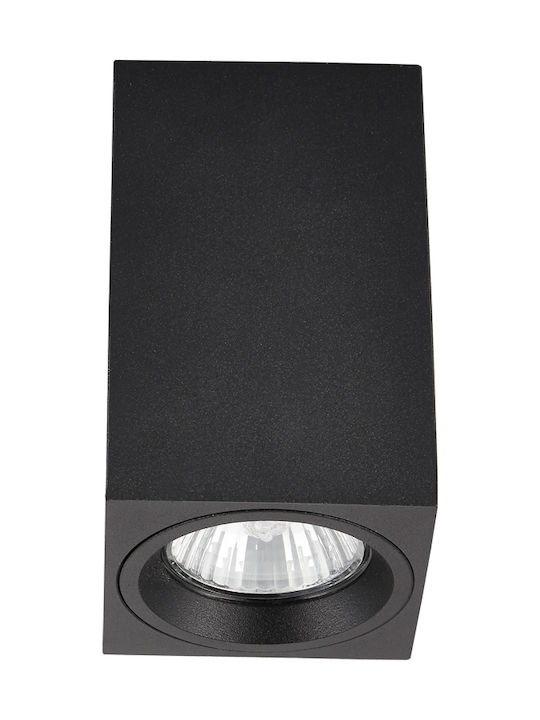 VK Lighting Μονό Σποτ με Ντουί GU10 σε Μαύρο Χρώμα