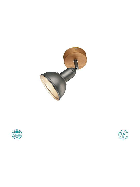 Trio Lighting Delhi Single Spot with Socket E14 in Gray Color