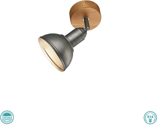 Trio Lighting Delhi Single Spot with Socket E14 in Gray Color Trio Lighting Delhi Single Spot with Socket E14 in Gray Color