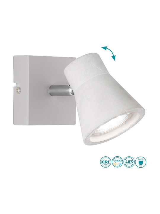 Trio Lighting Antony Single Spot with Socket GU10 in Silver Color