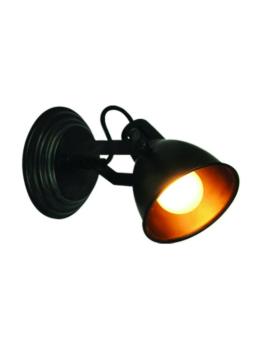 Home Lighting Μονό Σποτ με Ντουί E14 σε Μαύρο Χρώμα