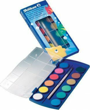 Pelikan Opaque Paint Box Set of Watercolours Multicolored with Brush 12pcs 233083