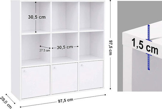 Βιβλιοθήκη Vasagle 97.5x29x97.5εκ.