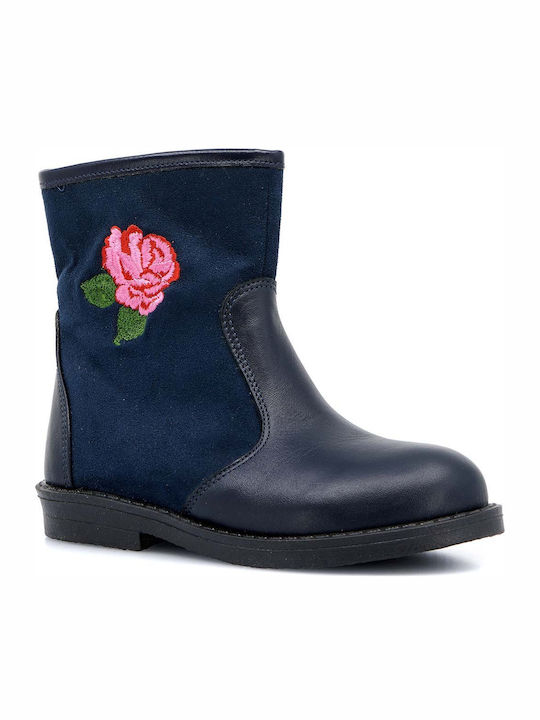 PAPISTAS KIDS BOOTS FOR GIRL WITH BLUE LEATHER-CASTOR