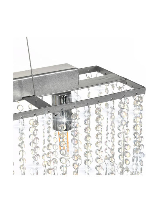 vidaXL Candelabru Ø104cm cu Cristale Argintiu 50860