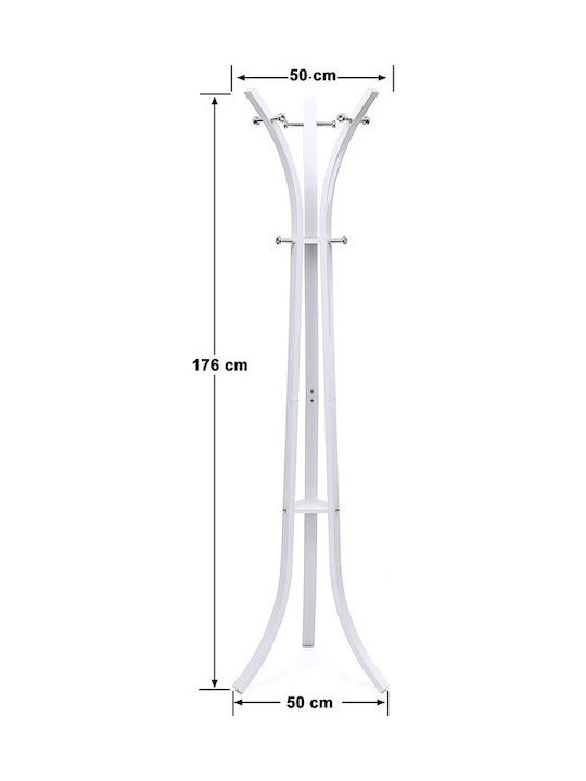 Songmics Cuiere de podea Metal Alb 50x50x176cm