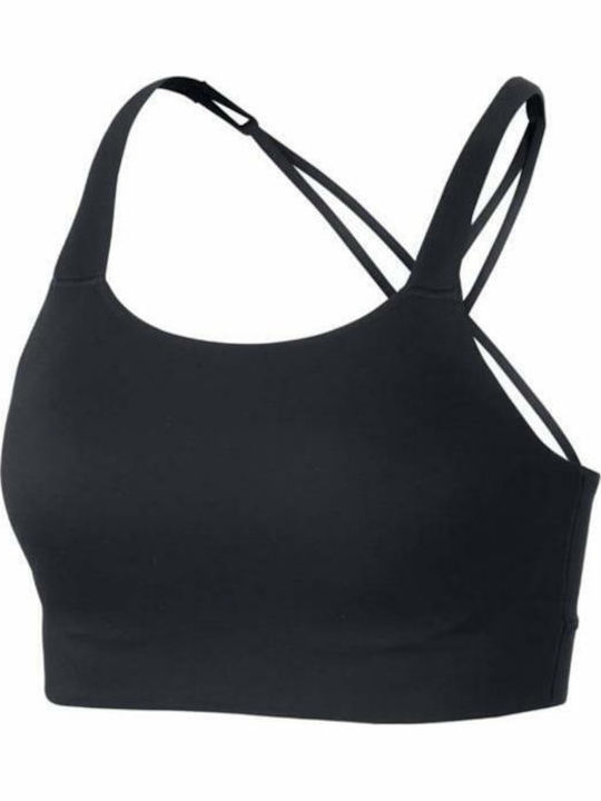 Swoosh Luxe Women's Athletic Sports Bra Black