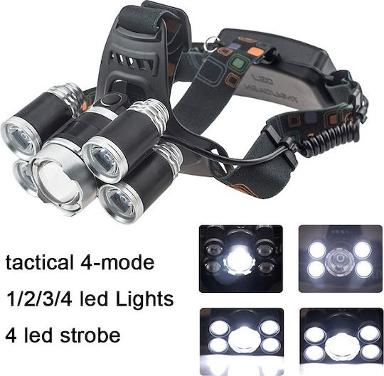 Wiederaufladbar Stirnlampe LED mit maximaler Helligkeit 10000lm T6 Toach R5 Gold