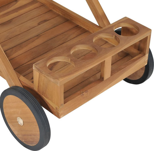 Auxiliary Table for Small Outdoor Spaces from Teak Foldable 82x54x83cm