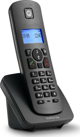 Motorola C4201 Schnurlostelefon mit Griechischem Menü Schwarz