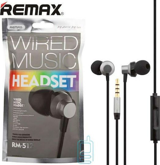 Remax RM-512 In-ear Handsfree Headphones with Connector 3.5mm Black