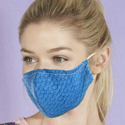 Eco Chic Face Cover Mască de protecție Țesătură Albastru M13 1buc