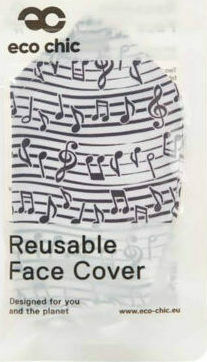 Eco Chic Face Cover White Music 1τμχ