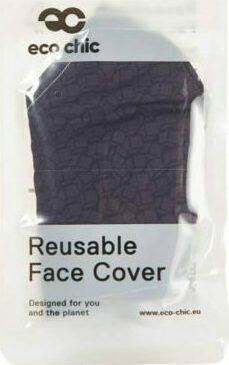 Eco Chic Face Cover Black Disrupted Cubes 1τμχ