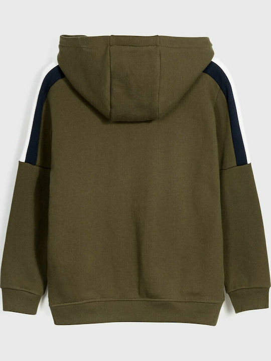 Kids Sweatshirt with Hood and Pockets Khaki