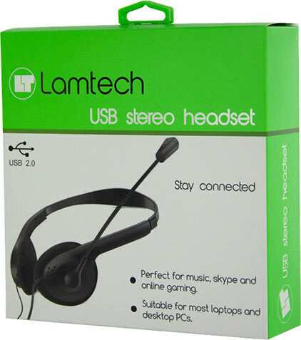 Lamtech Over Ear Multimedia Ακουστικά με μικροφωνο και σύνδεση USB-A LAM021400