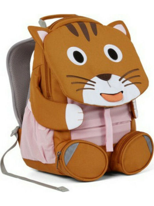 Affenzahn Cat Schulranzen Rucksack Kindergarten Braun mit Flaschenhalter 8Liter