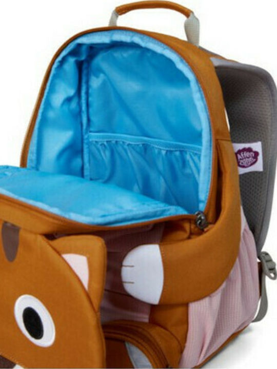 Affenzahn Cat Schulranzen Rucksack Kindergarten Braun mit Flaschenhalter 8Liter