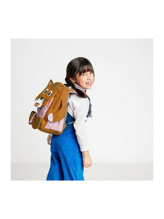 Affenzahn Cat Schulranzen Rucksack Kindergarten Braun mit Flaschenhalter 8Liter