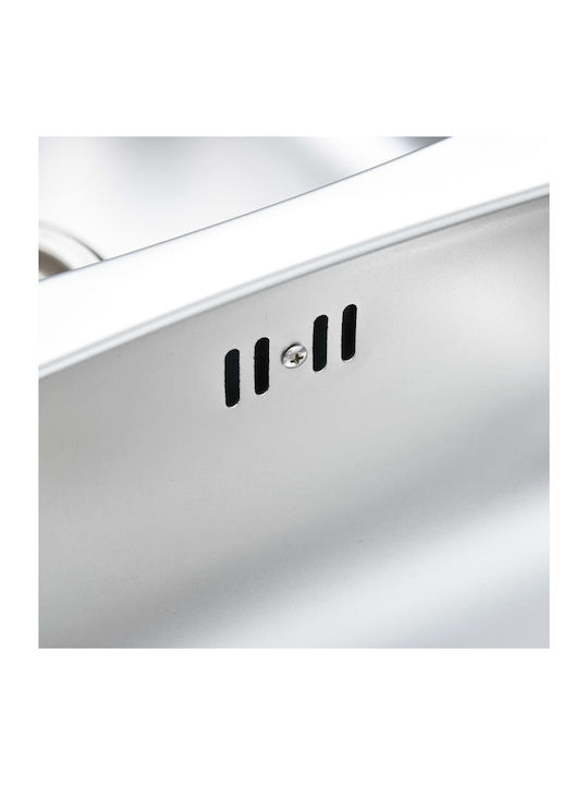 vidaXL Ένθετος Νεροχύτης Inox Brushed Μ120xΠ50cm Ασημί