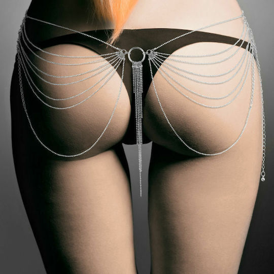 Bijoux Indiscrets Magnifique Metallic Waist Chain Sexy Κόσμημα Ασημί