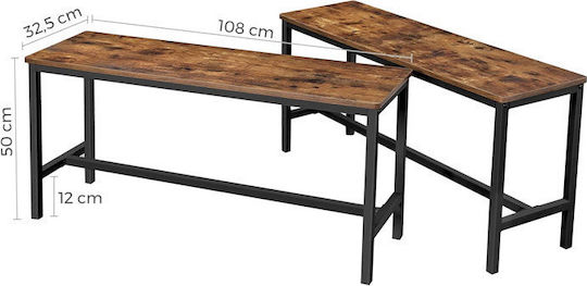 Маси за хранене Кафяв 2бр 108x32.5x50бр