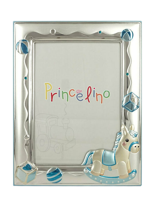 Prince Silvero Horse Picture Frame For Kids Silver Blue 13x18cm