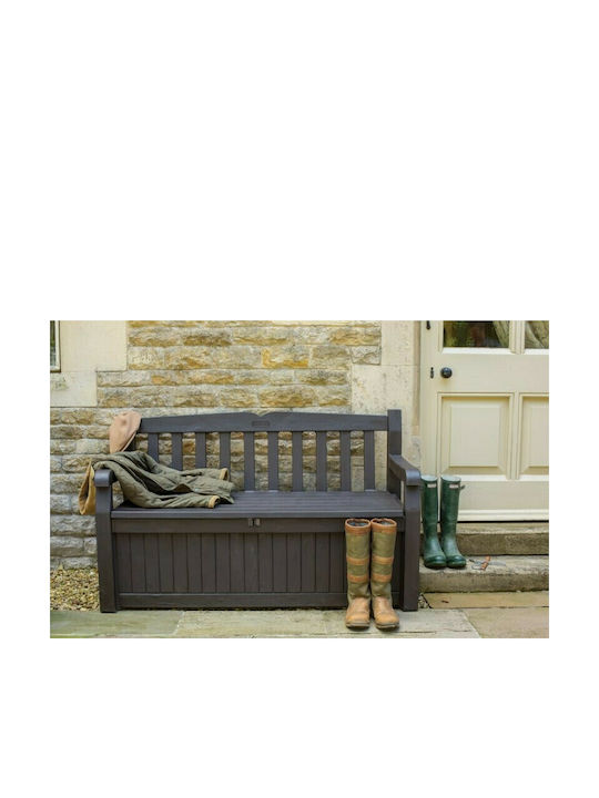 Eden Bench Outdoor Plastic with Chest 140x60x84cm