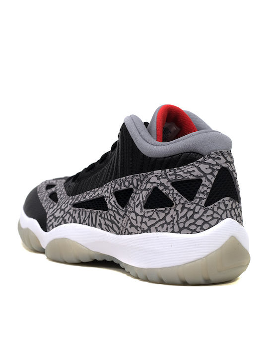 Air  11 Retro Low IE Herren Sneakers Black / Fire Red / Cement Grey / White
