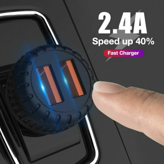 Moxom MX-VC07 Car Charger 2.4A with one Port: 1xUSB Black Color