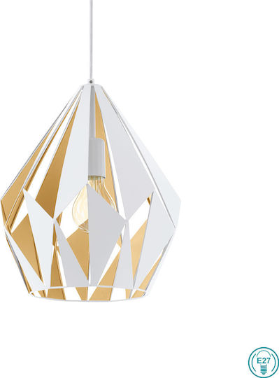 Eglo Carlton 1 Hängelampe Rose Gold mit Fassung E27 31x110x110cm.
