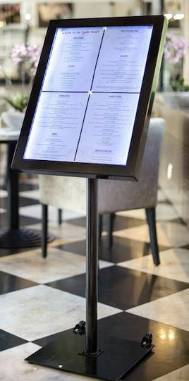 Securit Stand Floor for Menu Black Star