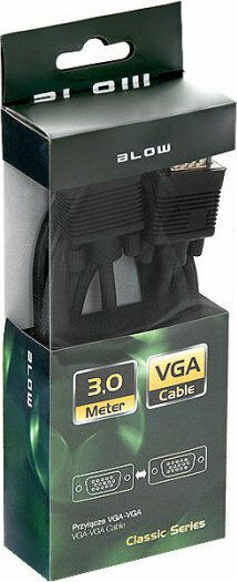 Blow VGA male to VGA male Black 3m Cable (VG-612)