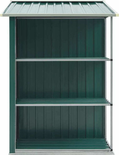Metallic Garden Shed Galvanized Green with Air Vents M2.05xW1.30xH1.83m